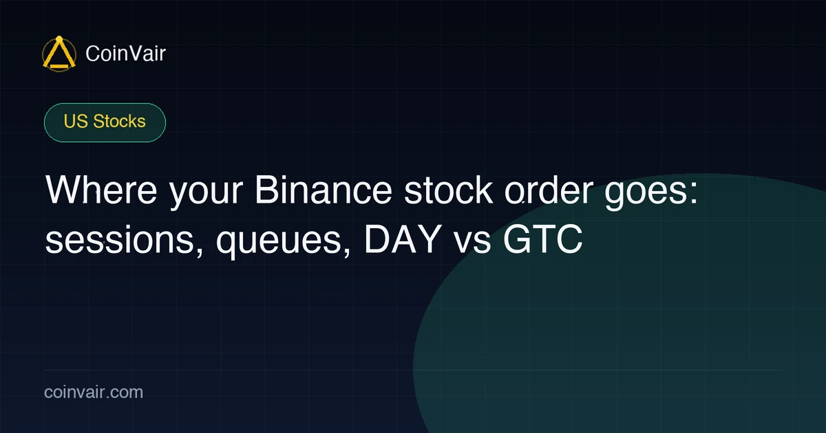 Binance stock orders explained: trading sessions, queued orders and DAY vs GTC time-in-force