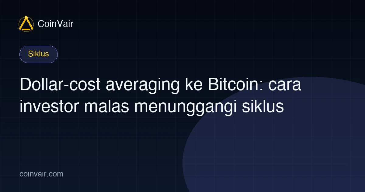 Dollar-cost averaging ke Bitcoin: membeli jumlah tetap terjadwal, menghaluskan ongkos, menunggangi siklus bull-bear
