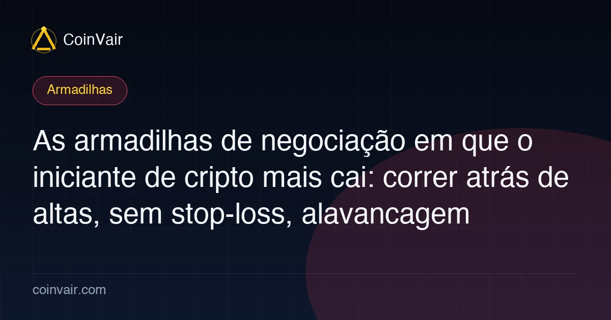 Capa sobre erros comuns de iniciantes ao operar cripto