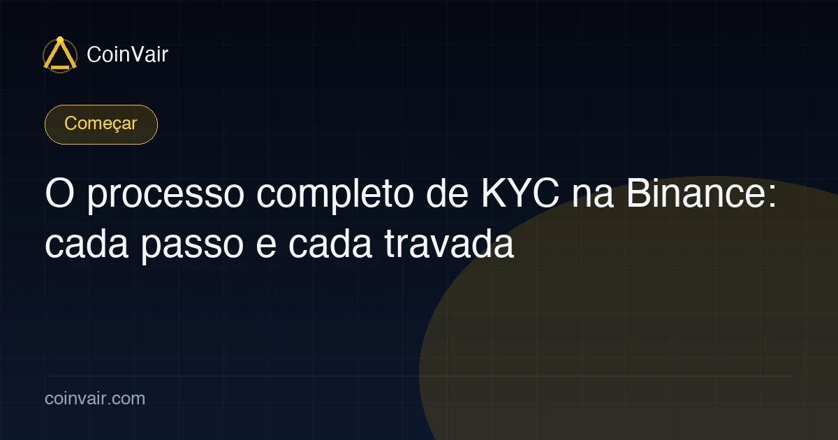 Capa do processo completo de KYC na Binance