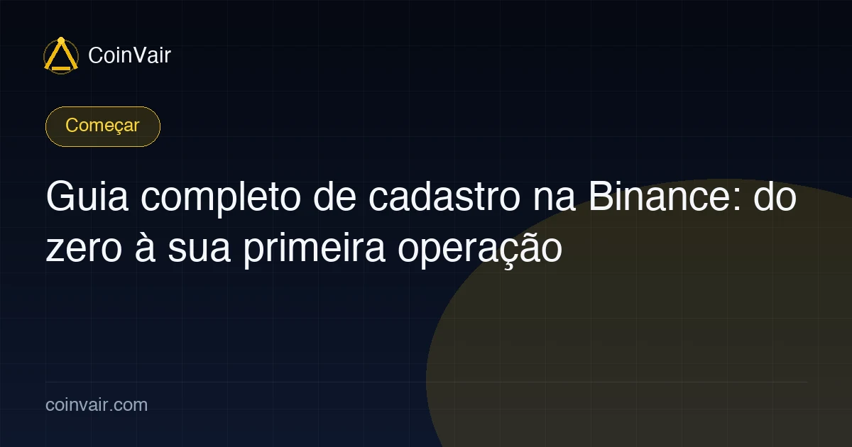 Capa do guia completo de cadastro na Binance